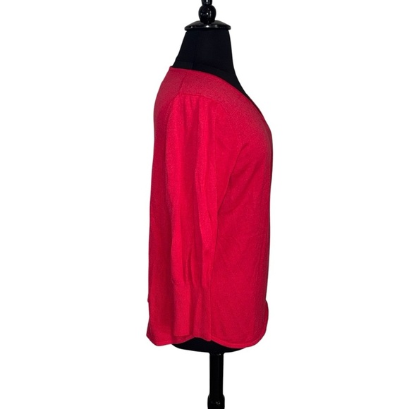 NIC+ZOE Vital V-neck Sweater - Plus 1X Red Rose - Picture 5 of 12